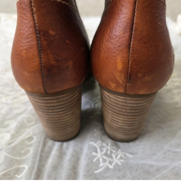 Timberland Rudson Cognac Brown Leather Tall Heeled BootsGenuine LeatherSize 10 - Picture 10 of 14